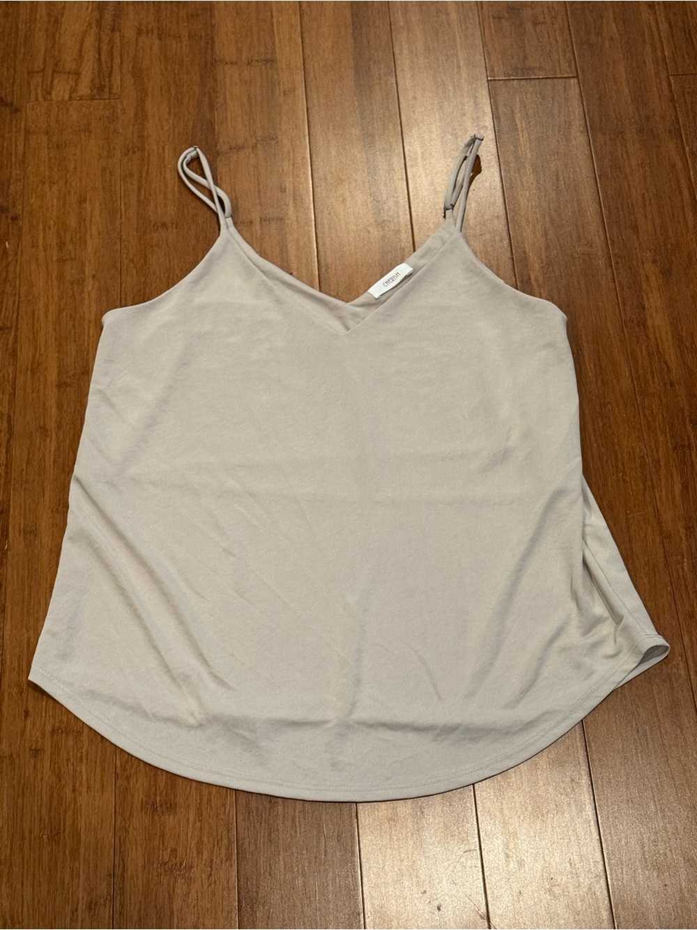 Cherish Taupe Silky Spaghetti Strap Camisole